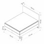 HANAH HOME Bračni krevet Samira 140 x 200 Grey - slika 4