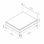 HANAH HOME Bračni krevet Carine 180 x 200 Black - slika 4