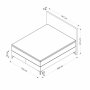 HANAH HOME Bračni krevet Abella 140 x 200 Grey - slika 4