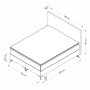 HANAH HOME Bračni krevet Dimple 150 x 200 Black - slika 4
