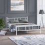 HANAH HOME Bračni krevet Akın White 140 x 200 - slika 1