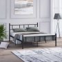 HANAH HOME Bračni krevet Akın Black 120 x 200 - slika 1