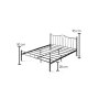 HANAH HOME Bračni krevet K25 Black (120 x 200) - slika 5