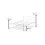 HANAH HOME Bračni krevet K25 White (120 x 200) - slika 5