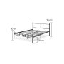 HANAH HOME Bračni krevet K90 Black (120 x 200) - slika 5