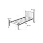 HANAH HOME Krevet K25 Black (100 x 200) - slika 4