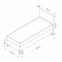 HANAH HOME Krevet Lisa 100 x 200 Beige - slika 4