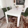 HANAH HOME Trpezarijski sto Single 120 Shiny White - slika 1