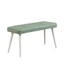 HANAH HOME Trpezarijski sto sa 2 klupe Costa 0400 White Green - slika 5