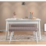 HANAH HOME Trpezarijski sto sa 2 klupe Costa 0701 White Soho Grey - slika 1