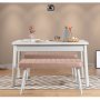 HANAH HOME Trpezarijski sto sa 2 klupe Costa 0900 White Stone - slika 1