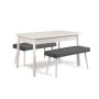 HANAH HOME Trpezarijski sto sa 2 klupe Costa 1053 White Anthracite - slika 2