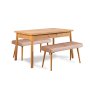 HANAH HOME Trpezarijski sto sa 2 klupe Costa 0900 Atlantic Pine Stone - slika 2