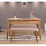 HANAH HOME Trpezarijski sto sa 2 klupe Costa 0900 Atlantic Pine Stone - slika 1