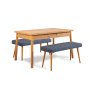HANAH HOME Trpezarijski sto sa 2 klupe Costa 1048 Atlantic Pine Dark Blue - slika 2