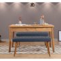 HANAH HOME Trpezarijski sto sa 2 klupe Costa 1048 Atlantic Pine Dark Blue - slika 1