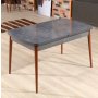 HANAH HOME Trpezarijski sto Aris Anthracite Walnut - slika 1