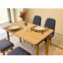 HANAH HOME Trpezarijski sto i stolice Vina Mini 02 1048 Oak Dark Blue - slika 5