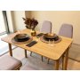 HANAH HOME Trpezarijski sto i stolice Vina Mini 02 0701 Oak Soho Grey - slika 5