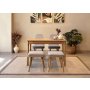 HANAH HOME Trpezarijski sto i stolice Vina Mini 02 0701 Oak Soho Grey - slika 1