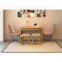 HANAH HOME Trpezarijski sto i stolice Vina Mini 02 0900 Oak Stone - slika 3