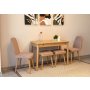 HANAH HOME Trpezarijski sto i stolice Vina Mini 02 0900 Oak Stone - slika 4