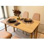 HANAH HOME Trpezarijski sto i stolice Vina Mini 02 0900 Oak Stone - slika 5