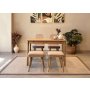 HANAH HOME Trpezarijski sto i stolice Vina Mini 02 0900 Oak Stone - slika 1