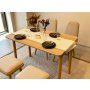 HANAH HOME Trpezarijski sto i stolice Vina Mini 02 1005 Oak Cream - slika 3