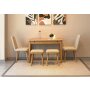 HANAH HOME Trpezarijski sto i stolice Vina Mini 02 1005 Oak Cream - slika 4