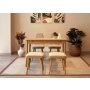 HANAH HOME Trpezarijski sto i stolice Vina Mini 02 1005 Oak Cream - slika 1