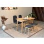 HANAH HOME Trpezarijski sto i stolice Vina Mini 02 1053 Oak Anthracite - slika 2