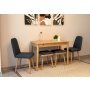 HANAH HOME Trpezarijski sto i stolice Vina Mini 02 1053 Oak Anthracite - slika 3