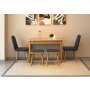 HANAH HOME Trpezarijski sto i stolice Vina Mini 02 1053 Oak Anthracite - slika 4