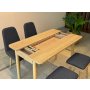 HANAH HOME Trpezarijski sto i stolice Vina Mini 02 1053 Oak Anthracite - slika 5