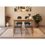 HANAH HOME Trpezarijski sto i stolice Vina Mini 02 1053 Oak Anthracite - slika 1
