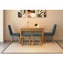 HANAH HOME Trpezarijski sto i stolice Vina Mini 02 1070 Oak Green - slika 3