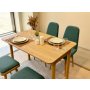 HANAH HOME Trpezarijski sto i stolice Vina Mini 02 1070 Oak Green - slika 5