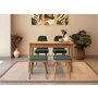 HANAH HOME Trpezarijski sto i stolice Vina Mini 02 1070 Oak Green - slika 1