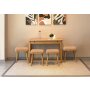 HANAH HOME Trpezarijski sto i stolice Vina Mini 05 0900 Oak Stone - slika 2