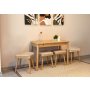 HANAH HOME Trpezarijski sto i stolice Vina Mini 05 1005 Oak Cream - slika 3