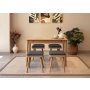 HANAH HOME Trpezarijski sto i stolice Vina Mini 05 1053 Oak Anthracite - slika 1