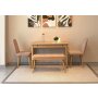 HANAH HOME Trpezarijski set Vina Mini 01 0900 Oak Stone - slika 3