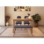 HANAH HOME Trpezarijski set Vina Mini 01 1048 Oak Dark Blue - slika 1