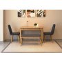 HANAH HOME Trpezarijski set Vina Mini 01 1053 Oak Anthracite - slika 3