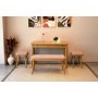HANAH HOME Trpezarijski set Vina Mini 04 0900 Oak Stone - slika 2