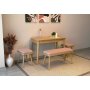HANAH HOME Trpezarijski set Vina Mini 04 0900 Oak Stone - slika 3