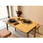 HANAH HOME Trpezarijski set Vina Mini 04 0900 Oak Stone - slika 4