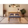 HANAH HOME Trpezarijski set Vina Mini 04 1048 Oak Dark Blue - slika 1