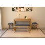 HANAH HOME Trpezarijski set Vina Mini 04 1053 Oak Anthracite - slika 2